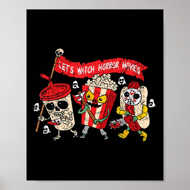 Affiche Funky Ghost Regardons Horror Films Halloween Ske (Devant)