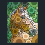 Affiche Funky Horse Circles Bulles Art Moderne<br><div class="desc">Funky Horse Circles Bubbles Art moderne "cadeaux de cheval" "visage de cheval" "cadeaux pour les amateurs de chevaux" "art de cercle" "pop art" "moderne" "rétro" "funky" "cool" "vert et marron"</div>