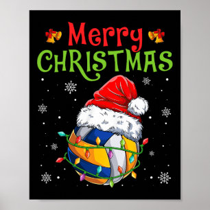 Affiche Funky Joyeux Noël Volleyball Noël Noël Noël Noël N