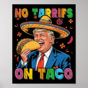 Affiche Funky Mexicain Cinco De Mayo Trump Pas De Tarrifs 