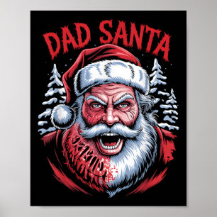 Affiche Funky Père Noël Père Noël Papa Fête des noces adul