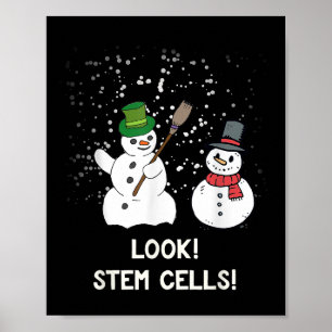 Affiche Funky Snowman Noël Science Noël Noël Biologie Neig