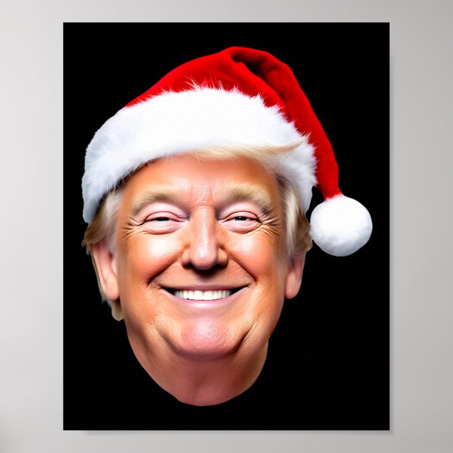 Affiche Funky Trump Santa Hat Donald Trump Noël New Y (Devant)