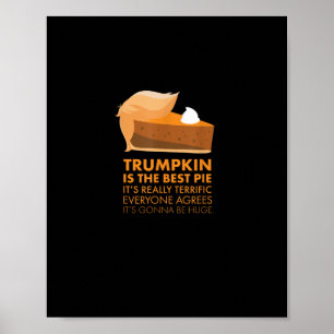 Affiche Funky Tshirt Citrouille Pie Thanksgiving Automne