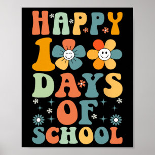 Affiche Funny 100th Day School Kids mignonne 100 Days Scho