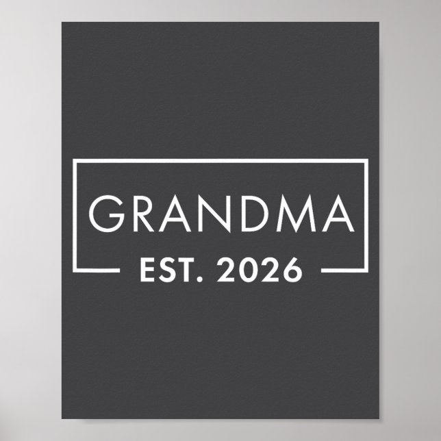 Affiche Funny 1st Time Grandma Est 2026 New Grandma  (Devant)
