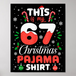 Affiche Funny 67 Christmas Pajamas Shirt Six Seven Meme Br