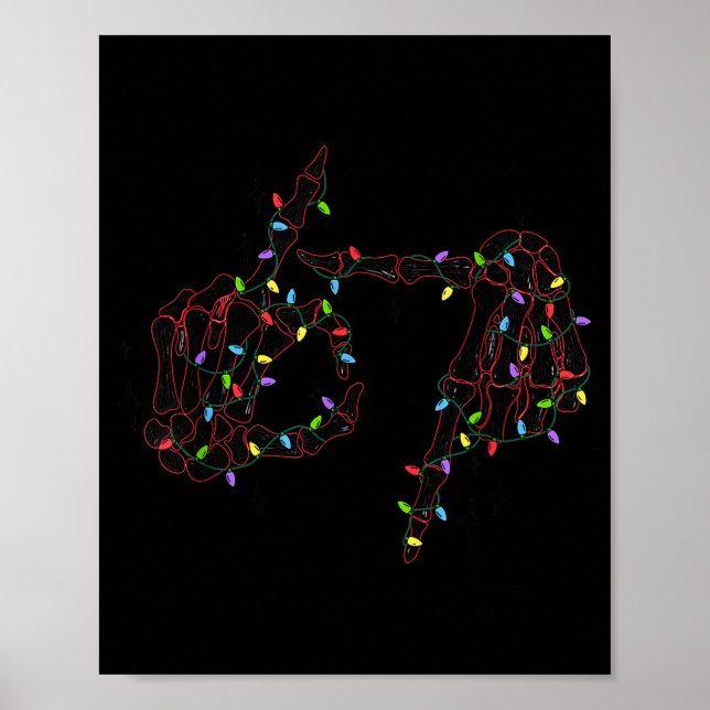 Affiche Funny 67 Hand Six Seven Meme Brainrot Christmas Xm (Devant)