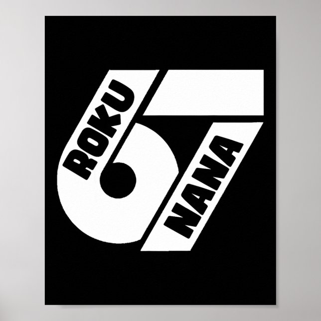 Affiche Funny 67 Japanese Meme Roku Nana Graphic Design  (Devant)