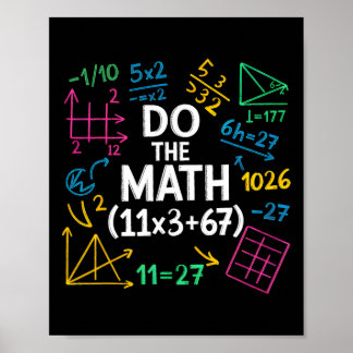 Affiche Funny 67 Math Equation 100 Days Of School 100 Days