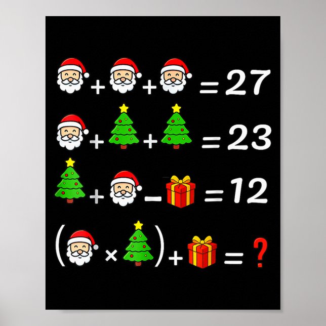 Affiche Funny 67 Meme Christmas Math Teacher Santa Six Sev (Devant)