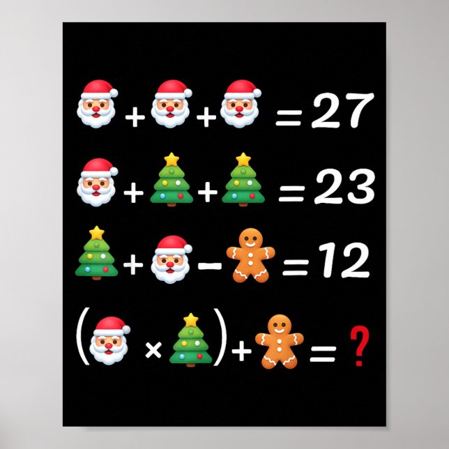 Affiche Funny 67 Meme Christmas Math Teacher Santa Six Sev (Devant)