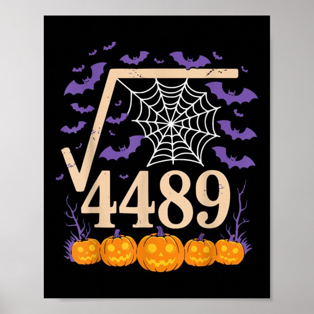 Affiche Funny 67 Meme Math Teacher 6 7 Square Root 4489  (Devant)