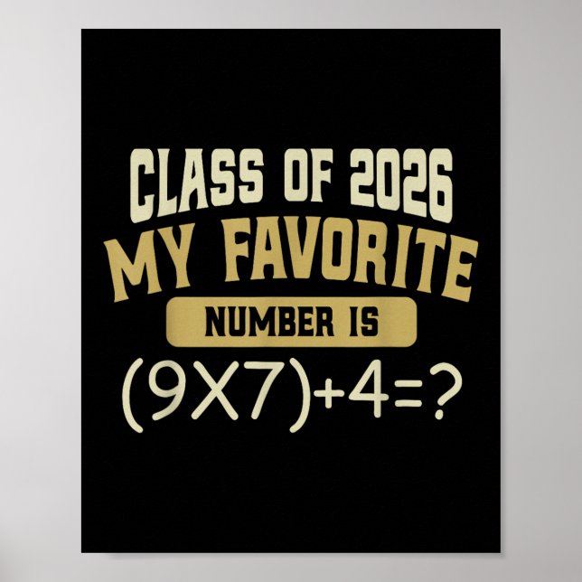 Affiche Funny 67 Meme Pemdas Math Six Seven Cl Of 2026 Gra (Devant)