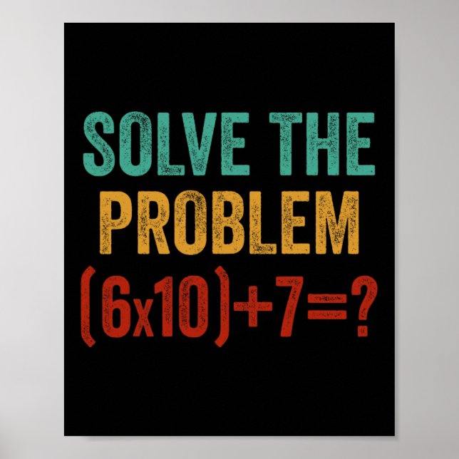 Affiche Funny 67 Meme Six Seven 6 7 Math Teacher Men Women (Devant)