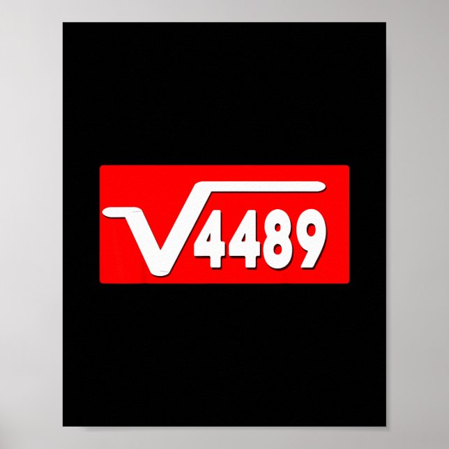 Affiche Funny 67 Meme Square Root 4489 Slang Math Teacher  (Devant)