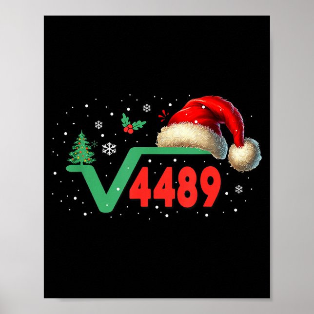 Affiche Funny 67 Meme Square Root 4489 Slang Math Teacher  (Devant)
