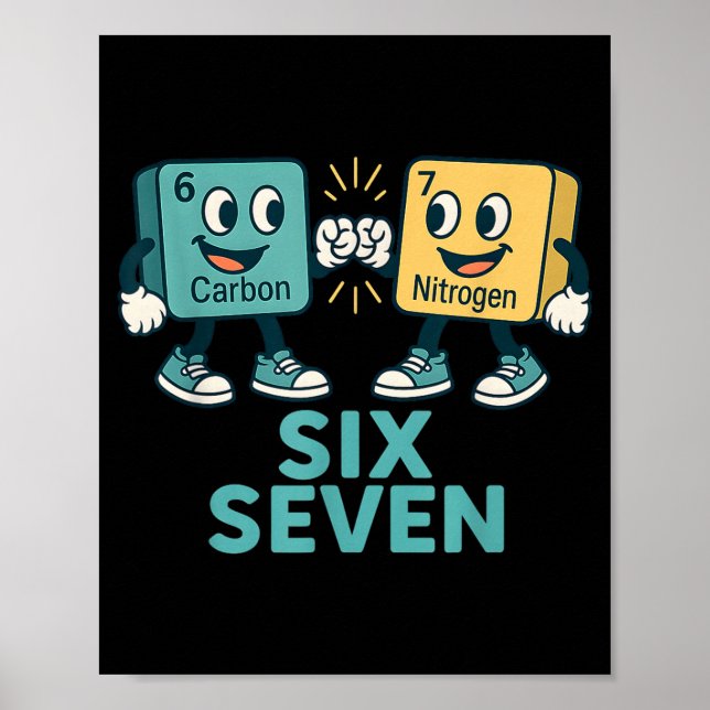 Affiche Funny 67 Science Teacher 6 7 Carbon Nitrogen Perio (Devant)