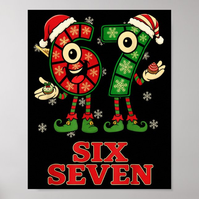 Affiche Funny 67 Six Seven 6-7 Italian Christmas Holiday W (Devant)