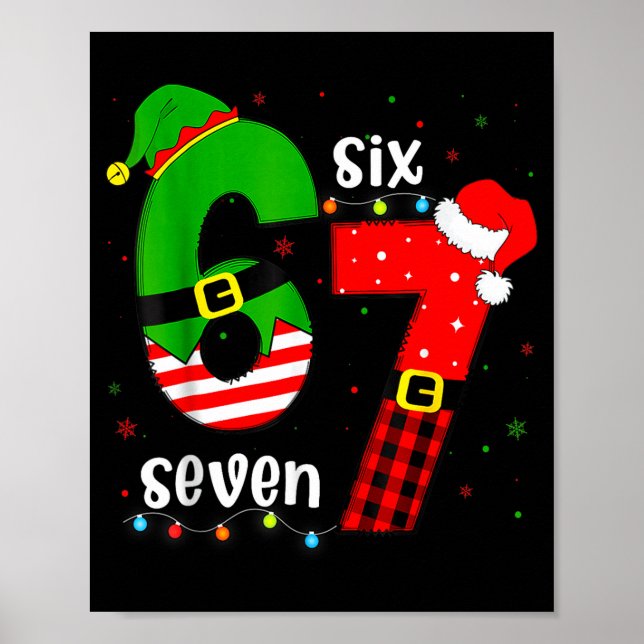 Affiche Funny 67 Six Seven Christmas Boys Girls Kids Teens (Devant)