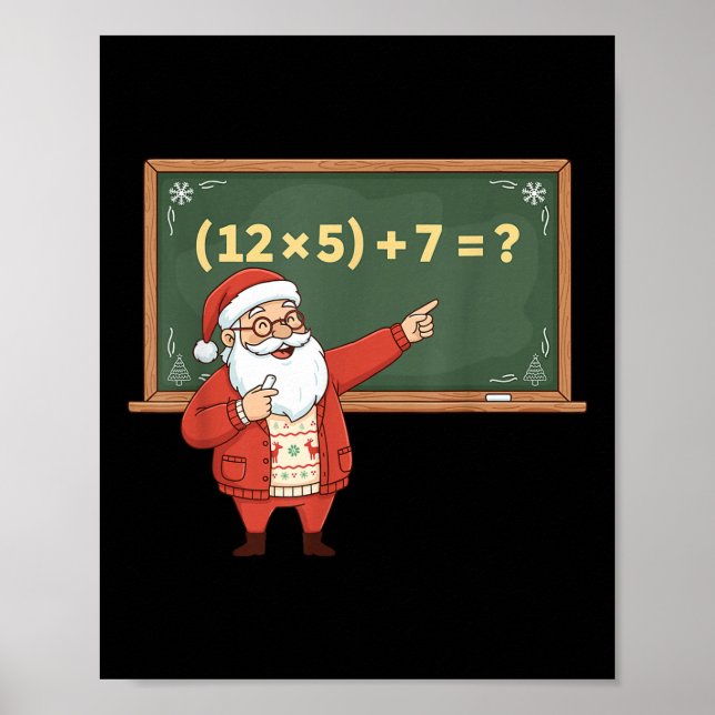 Affiche Funny 67 Six Seven Math Teacher Christmas Meme Equ (Devant)