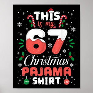 Affiche Funny 67 T-shirt de Noël Pyjama Six Sept Mème Br