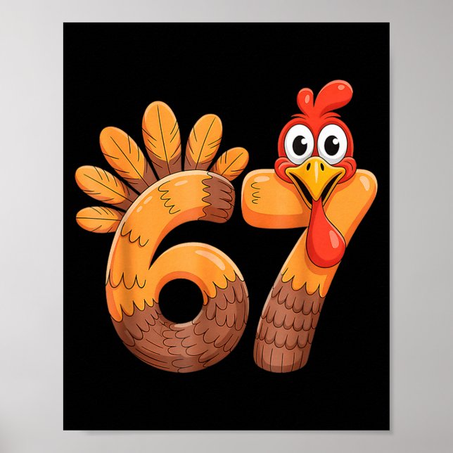 Affiche Funny 67 Thanksgiving Turkey  (Devant)