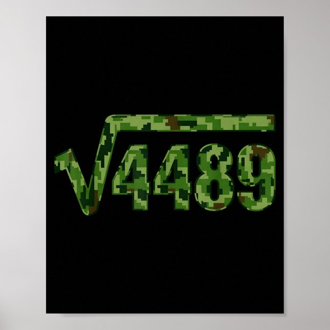 Affiche Funny 67 Trendy Square Root 4489 Camo Tee  (Devant)