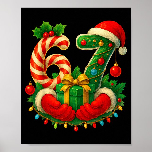 Affiche Funny 6 7 Meme 67 Gen Alpha 6 7 Hands Family Kids  (Devant)