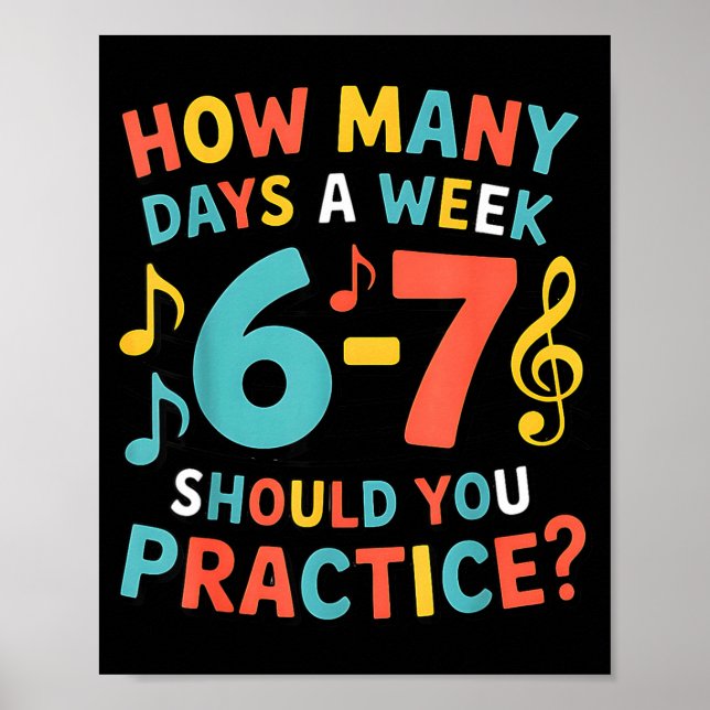 Affiche Funny 6 7 Meme Six Seven For Music Teacher  (Devant)