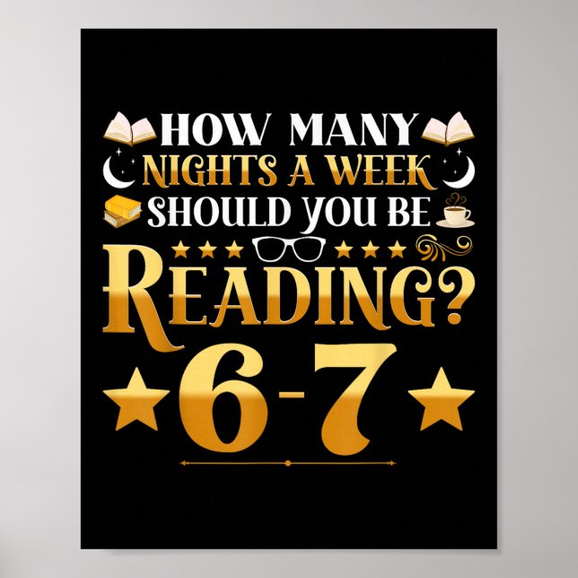 Affiche Funny 6-7 Reading Meme Quote Teacher Librarian Boo (Devant)