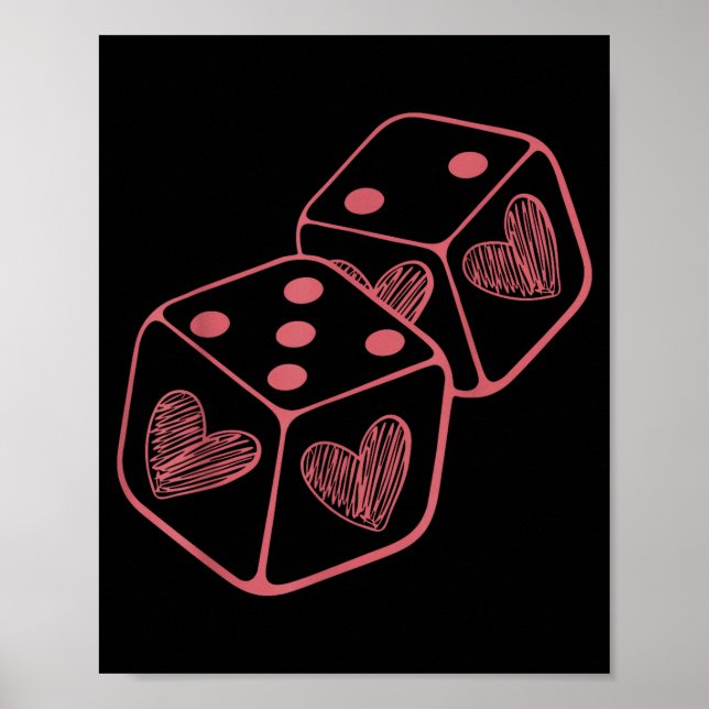 Affiche Funny 6 7 Valentine Love Heart Playing Card Couple (Devant)