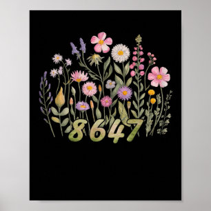 Affiche Funny 8647 Fleurs Floral Boho Pour Hommes Et Femme
