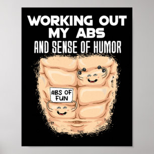 Affiche Funny Abs Exercice Muscle Building Bodybuilding 1