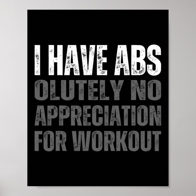 Affiche Funny Abs Humour (Devant)