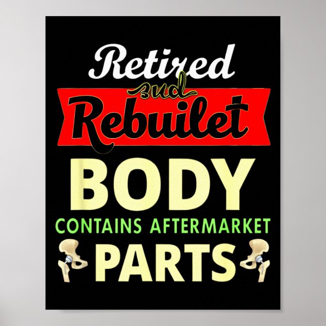 Affiche Funny After Hip Surgery Recovery Bionic Hip Replac (Devant)