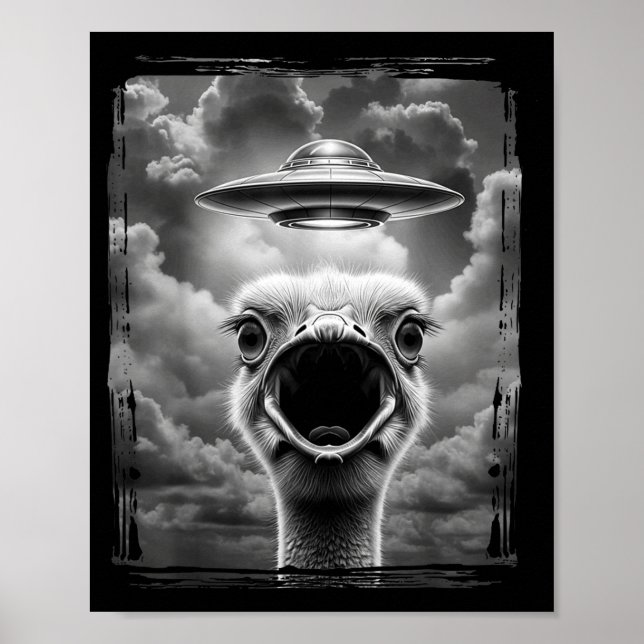 Affiche Funny Alien Turkey Ufo Selfie Thanksgiving Meme  (Devant)