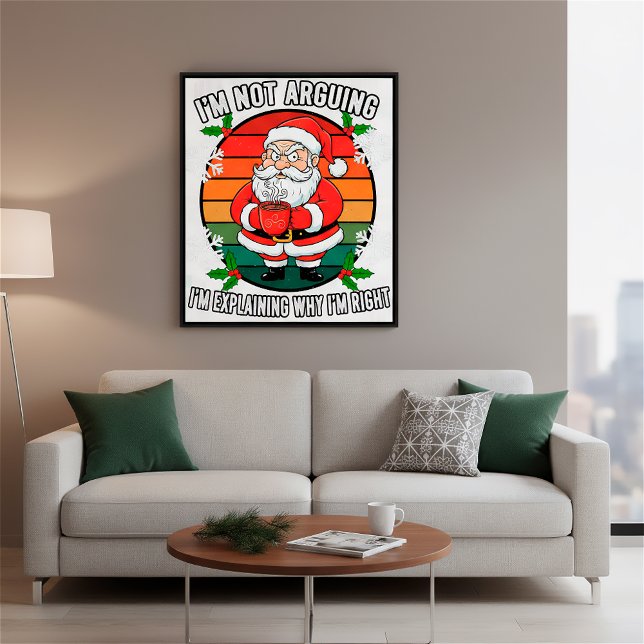 Affiche Funny Angry Père Noël Christmas Holiday Wall Art D (Créateur téléchargé)