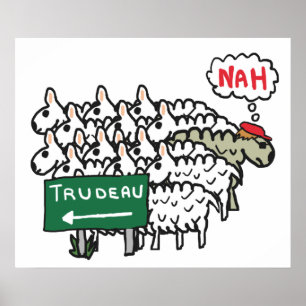 Affiche Funny Anti Trudeau