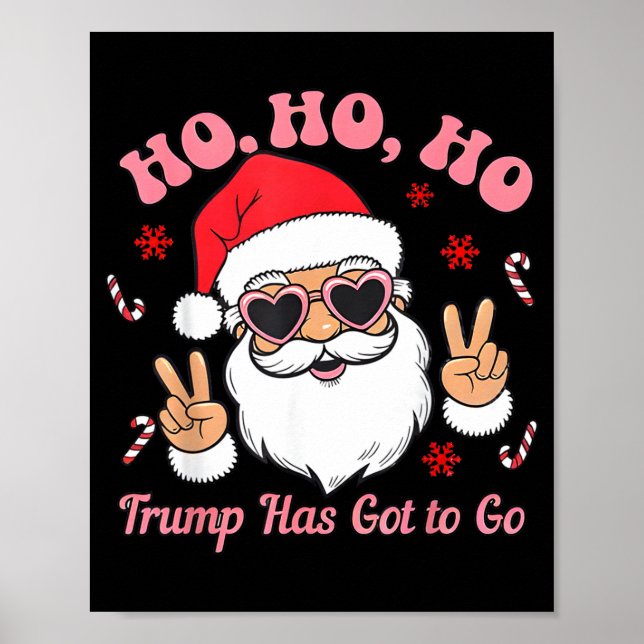 Affiche Funny Anti-trump Santa Christmas Litical Holiday T (Devant)