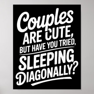 Affiche Funny Anti Valentines Day Quote About Sleeping Alo