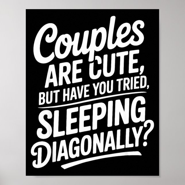 Affiche Funny Anti Valentines Day Quote About Sleeping Alo (Devant)