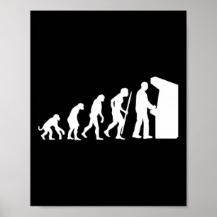 Affiche Funny Arcade Evolution Arcade Vidéo Vidéo Vieux Je