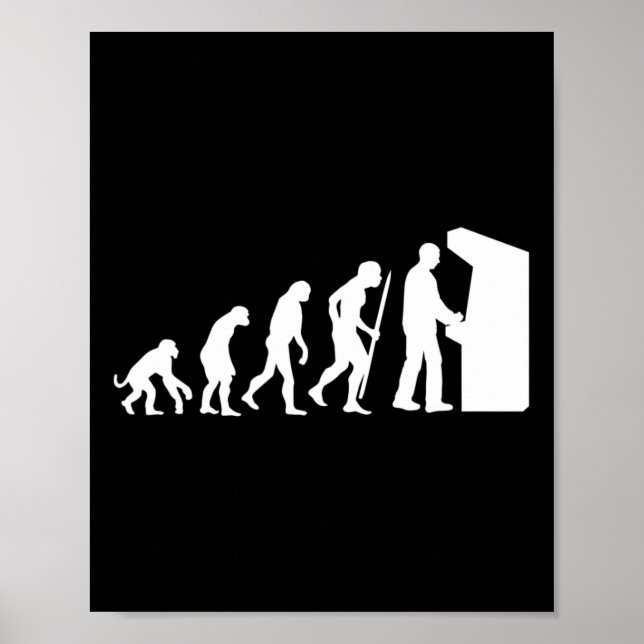 Affiche Funny Arcade Evolution Arcade Vidéo Vidéo Vieux Je (Devant)