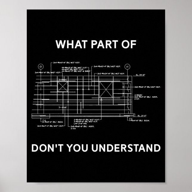 Affiche Funny Architectural Civil Engineering Engineer  (Devant)