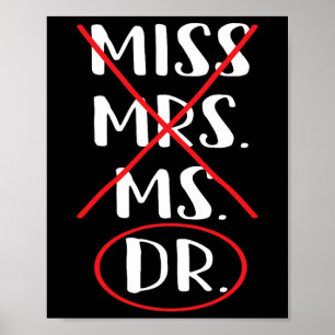 Affiche Funny Bachelor Master Doctorat Diplôme Dr Phd