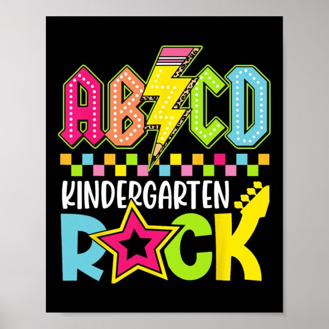 Affiche Funny Back To School Lightning Bolt Kindergarten R (Devant)