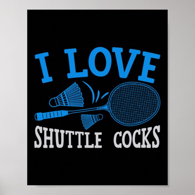 Affiche Funny Badminton Humour Smash Shuttle Birdie Sport  (Devant)