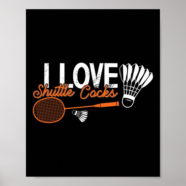 Affiche Funny Badminton Humour Smash Shuttle Birdie Sport  (Devant)