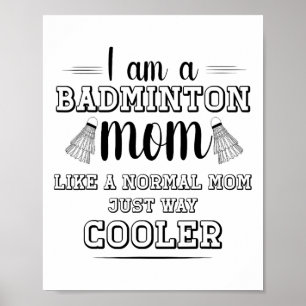 Affiche Funny Badminton Maman Chemise Femmes Badminton Jou